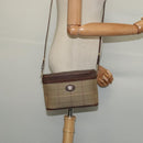 Burberrys Nova Check Shoulder Bag Canvas Beige Gold Auth ep10865-19