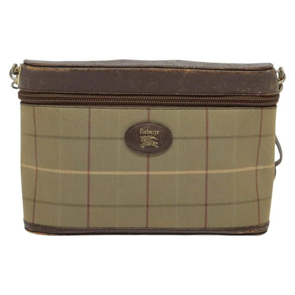 Burberrys Nova Check Shoulder Bag Canvas Beige Gold Auth ep10865