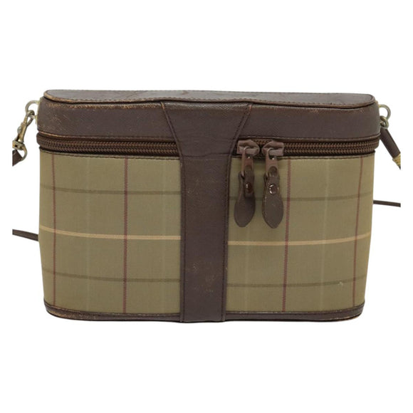 Burberrys Nova Check Shoulder Bag Canvas Beige Gold Auth ep10865