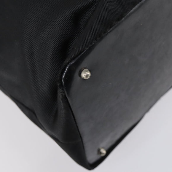 GUCCI Bamboo Tote Bag Nylon Black Silver 002 2052 0412 5 Auth ep10866