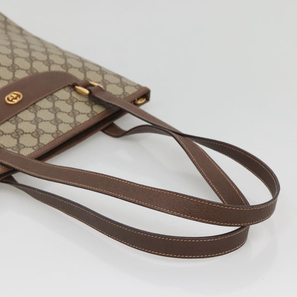 GUCCI GG Supreme Tote Bag PVC Beige Gold 002 39 6130 9411 Auth ep10867