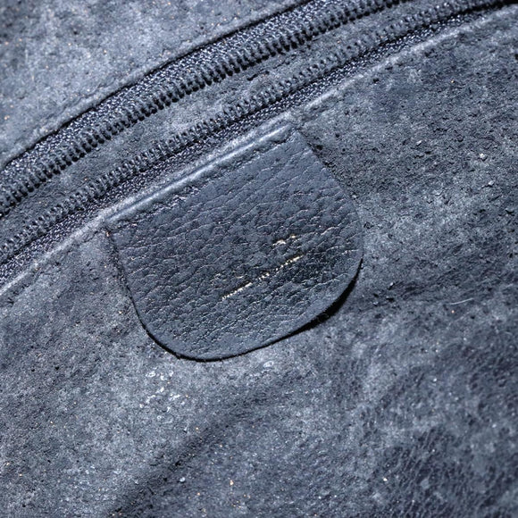 GUCCI Bamboo Hand Bag Leather Black Gold 001 1998 1638 Auth ep10869