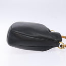 GUCCI Bamboo Hand Bag Leather Black Gold 001 1998 1638 Auth ep10869-4