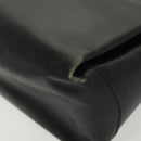 GUCCI Hand Bag Leather Black Gold Auth ep10870-16