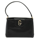 GUCCI Hand Bag Leather Black Gold Auth ep10870-13
