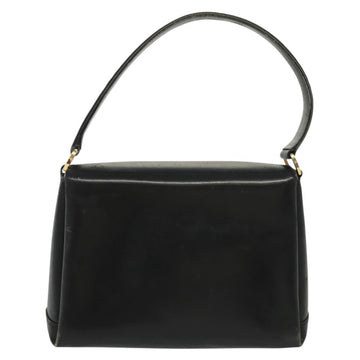 GUCCI Hand Bag Leather Black Gold Auth ep10870 - 0