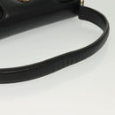 GUCCI Hand Bag Leather Black Gold Auth ep10870-7