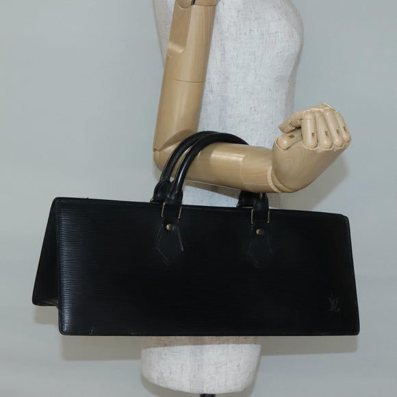 LOUIS VUITTON Epi Sac Triangle Hand Bag Black M52092 LV Auth ep10871