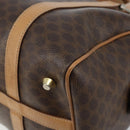 CELINE Macadam Canvas Hand Bag PVC Leather Brown Gold Auth ep10873-10