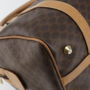 CELINE Macadam Canvas Hand Bag PVC Leather Brown Gold Auth ep10873-11