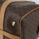 CELINE Macadam Canvas Hand Bag PVC Leather Brown Gold Auth ep10873-12