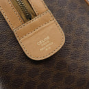 CELINE Macadam Canvas Hand Bag PVC Leather Brown Gold Auth ep10873-14