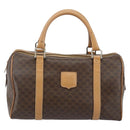 CELINE Macadam Canvas Hand Bag PVC Leather Brown Gold Auth ep10873-2