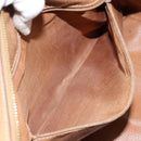 CELINE Macadam Canvas Hand Bag PVC Leather Brown Gold Auth ep10873-20