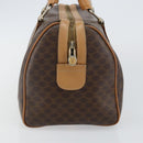 CELINE Macadam Canvas Hand Bag PVC Leather Brown Gold Auth ep10873-4