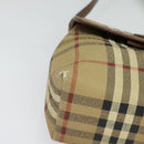 Burberrys Nova Check Shoulder Bag PVC Beige Gold Auth ep10875-10