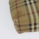 Burberrys Nova Check Shoulder Bag PVC Beige Gold Auth ep10875-12