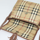 Burberrys Nova Check Shoulder Bag PVC Beige Gold Auth ep10875-15