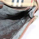 Burberrys Nova Check Shoulder Bag PVC Beige Gold Auth ep10875-18