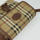 Burberrys Nova Check Shoulder Bag PVC Beige Gold Auth ep10875-6