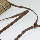 Burberrys Nova Check Shoulder Bag PVC Beige Gold Auth ep10875-7