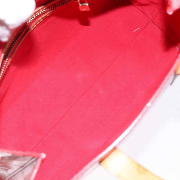 LOUIS VUITTON Monogram Vernis Reade PM Hand Bag Red Rouge M91088 LV Auth ep10876