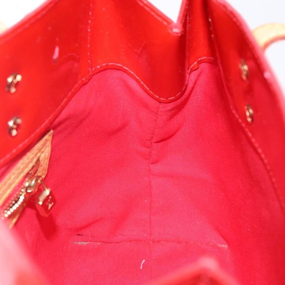 LOUIS VUITTON Monogram Vernis Reade PM Hand Bag Red Rouge M91088 LV Auth ep10876