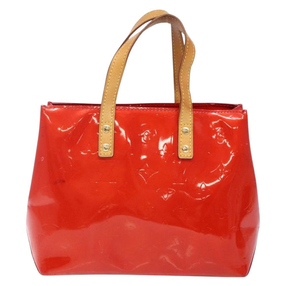 LOUIS VUITTON Monogram Vernis Reade PM Hand Bag Red Rouge M91088 LV Auth ep10876