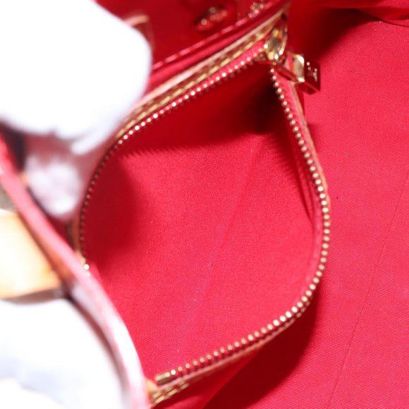 LOUIS VUITTON Monogram Vernis Reade PM Hand Bag Red Rouge M91088 LV Auth ep10876