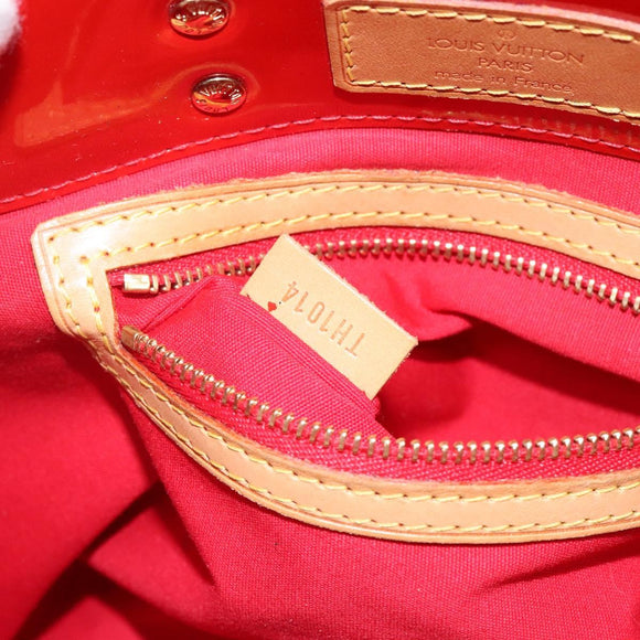 LOUIS VUITTON Monogram Vernis Reade PM Hand Bag Red Rouge M91088 LV Auth ep10876