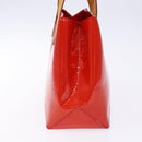 LOUIS VUITTON Monogram Vernis Reade PM Hand Bag Red Rouge M91088 LV Auth ep10876-3