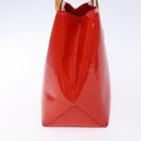 LOUIS VUITTON Monogram Vernis Reade PM Hand Bag Red Rouge M91088 LV Auth ep10876-4