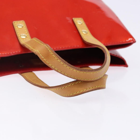 LOUIS VUITTON Monogram Vernis Reade PM Hand Bag Red Rouge M91088 LV Auth ep10876