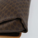 CELINE Macadam Canvas Shoulder Bag PVC Leather Brown Gold Auth ep10882-16