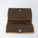 CELINE Macadam Canvas Shoulder Bag PVC Leather Brown Gold Auth ep10882-9