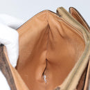 CELINE Macadam Canvas Shoulder Bag PVC Leather Brown Gold Auth ep10882-17