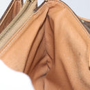 CELINE Macadam Canvas Shoulder Bag PVC Leather Brown Gold Auth ep10882-18