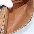 CELINE Macadam Canvas Shoulder Bag PVC Leather Brown Gold Auth ep10882-19