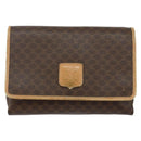 CELINE Macadam Canvas Shoulder Bag PVC Leather Brown Gold Auth ep10882-13