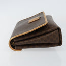 CELINE Macadam Canvas Shoulder Bag PVC Leather Brown Gold Auth ep10882-4