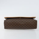 CELINE Macadam Canvas Shoulder Bag PVC Leather Brown Gold Auth ep10882-6