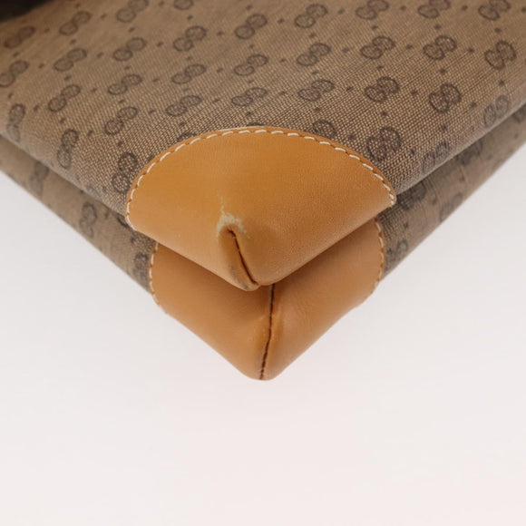 GUCCI Micro GG Supreme Shoulder Bag PVC Beige Gold 007 92 5548 Auth ep10883