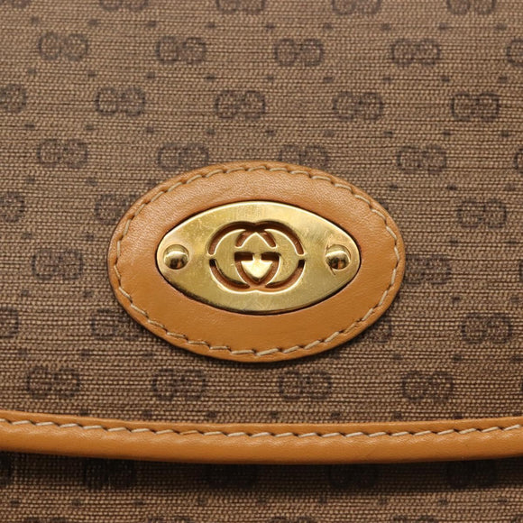 GUCCI Micro GG Supreme Shoulder Bag PVC Beige Gold 007 92 5548 Auth ep10883