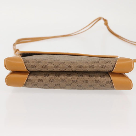 GUCCI Micro GG Supreme Shoulder Bag PVC Beige Gold 007 92 5548 Auth ep10883