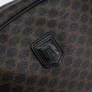 CELINE Macadam Canvas Hand Bag PVC Leather Black Gold Auth ep10885-15