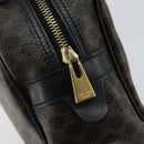 CELINE Macadam Canvas Hand Bag PVC Leather Black Gold Auth ep10885-16