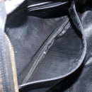 CELINE Macadam Canvas Hand Bag PVC Leather Black Gold Auth ep10885-21