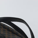 CELINE Macadam Canvas Hand Bag PVC Leather Black Gold Auth ep10885-8