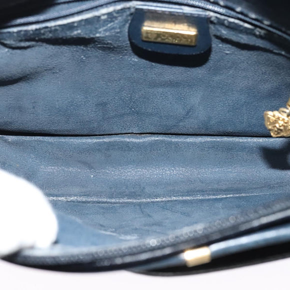 GUCCI Micro GG Supreme Shoulder Bag PVC Navy Gold 001 256 1308 Auth ep10887