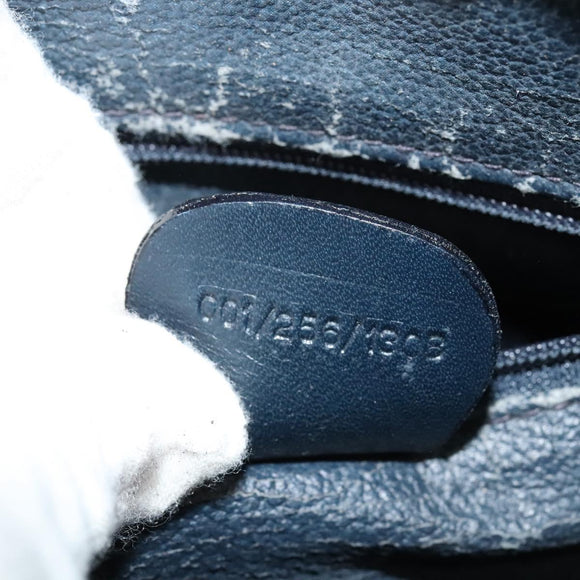 GUCCI Micro GG Supreme Shoulder Bag PVC Navy Gold 001 256 1308 Auth ep10887